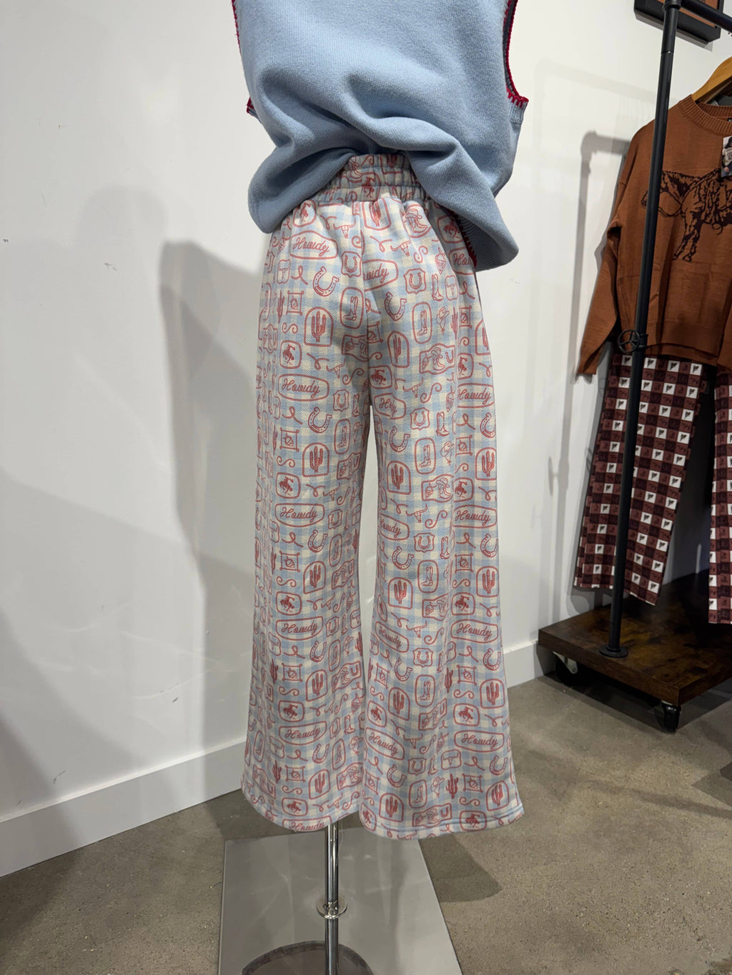 Western Print Fleece Pant