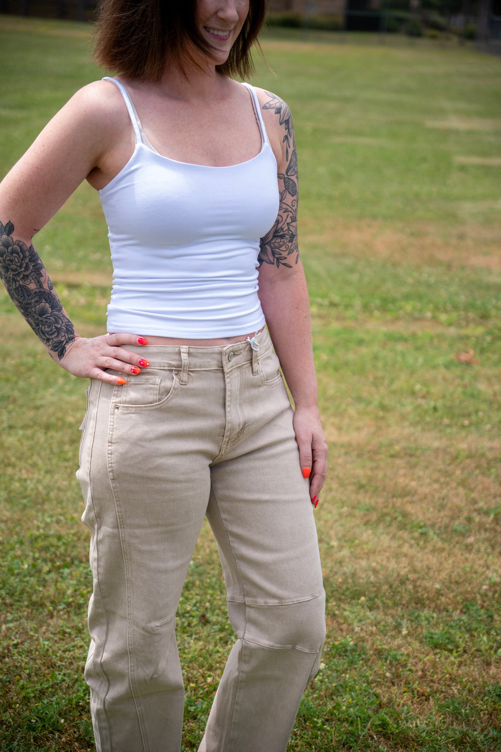 Barrel Leg Colored Denim