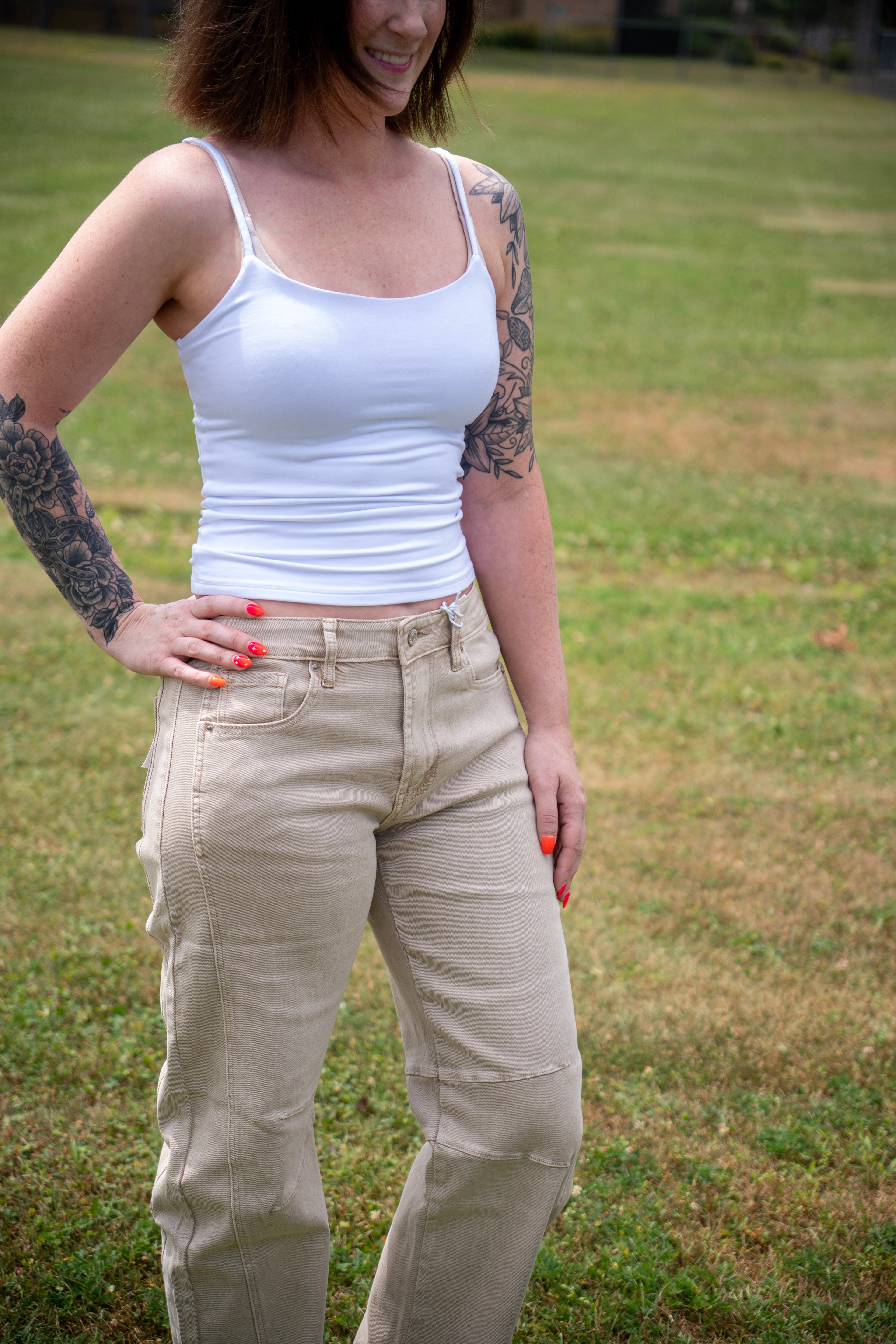 Barrel Leg Colored Denim