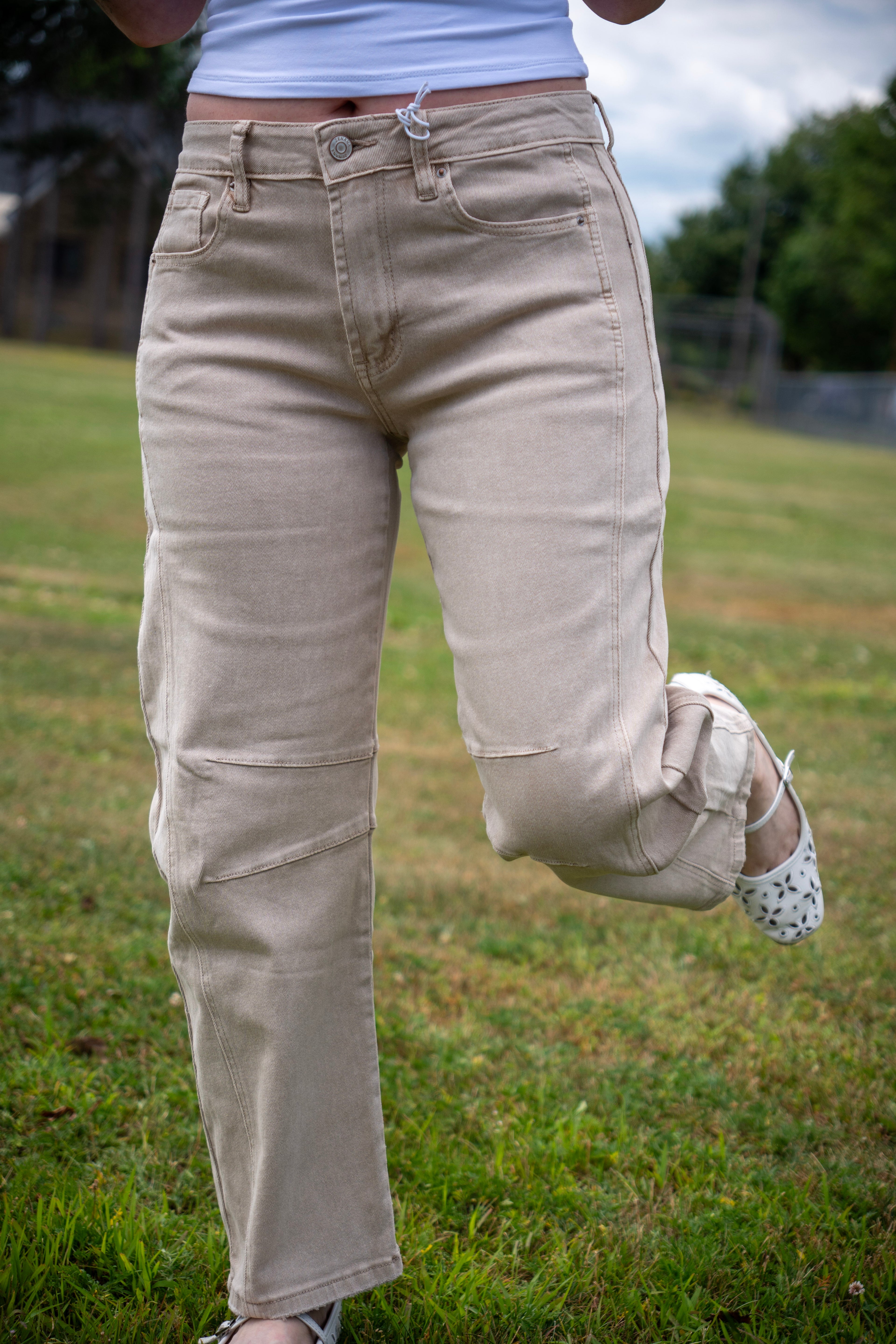 Barrel Leg Colored Denim