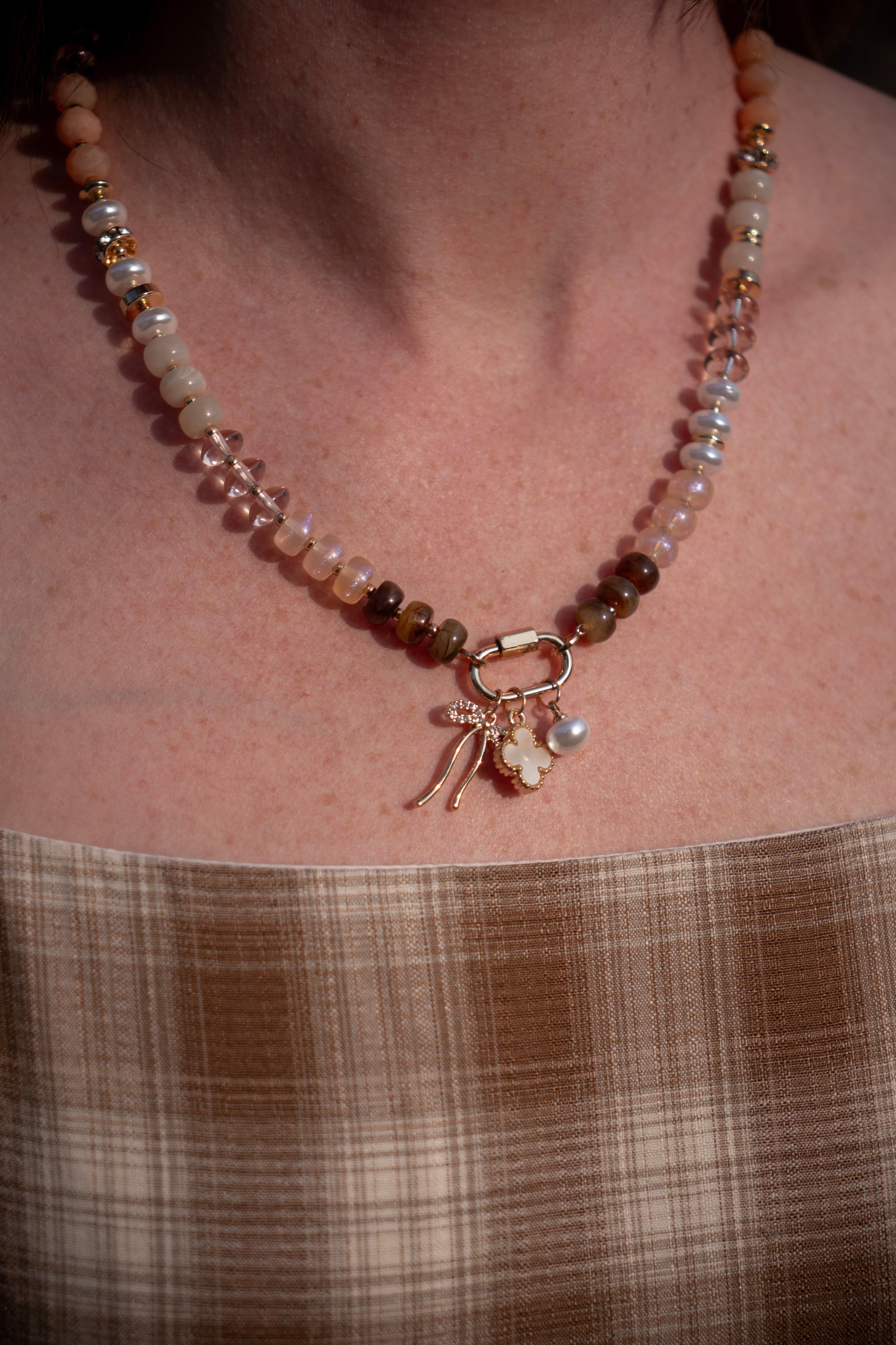 Charm Trio Beaded Necklace