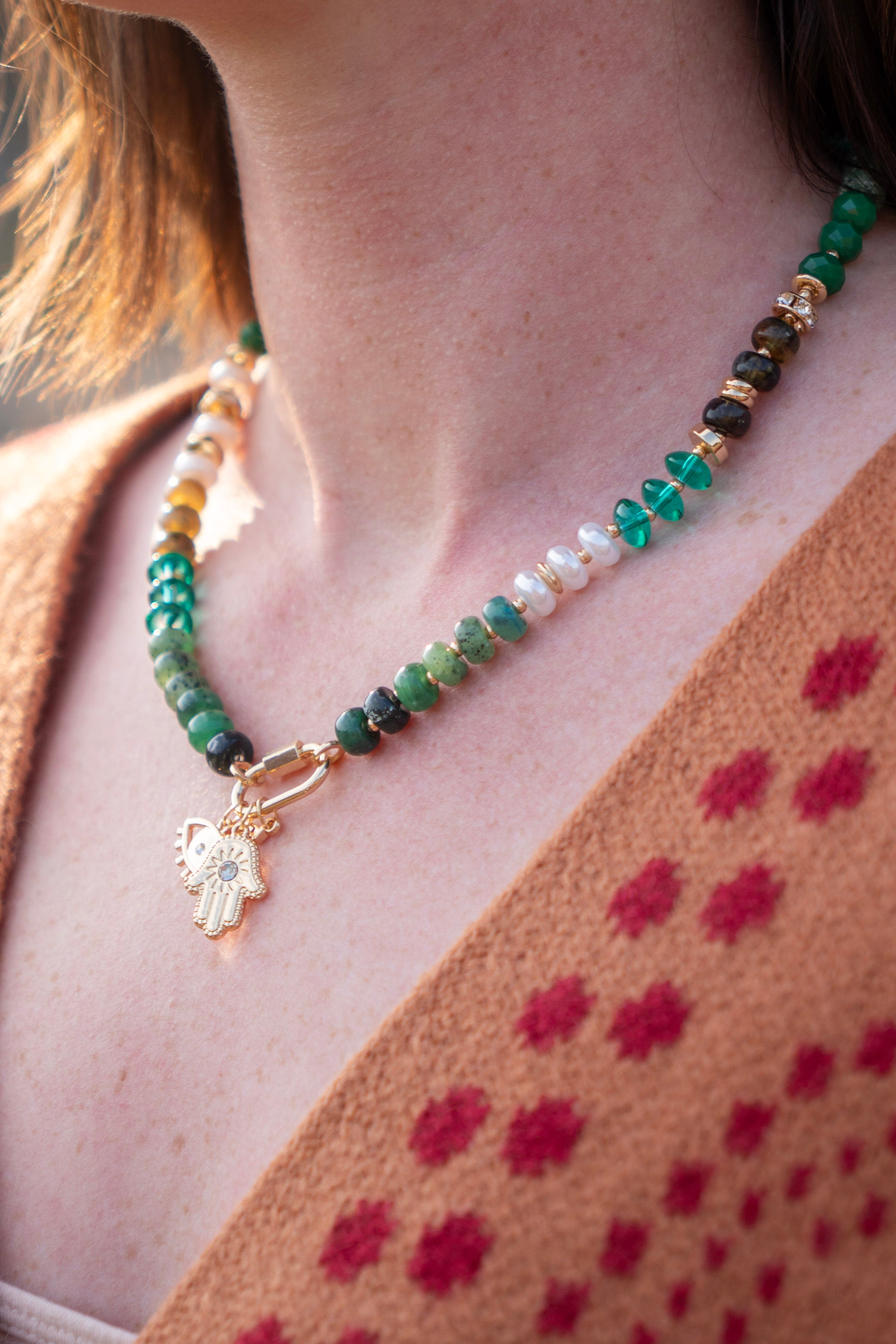 Charm Trio Beaded Necklace