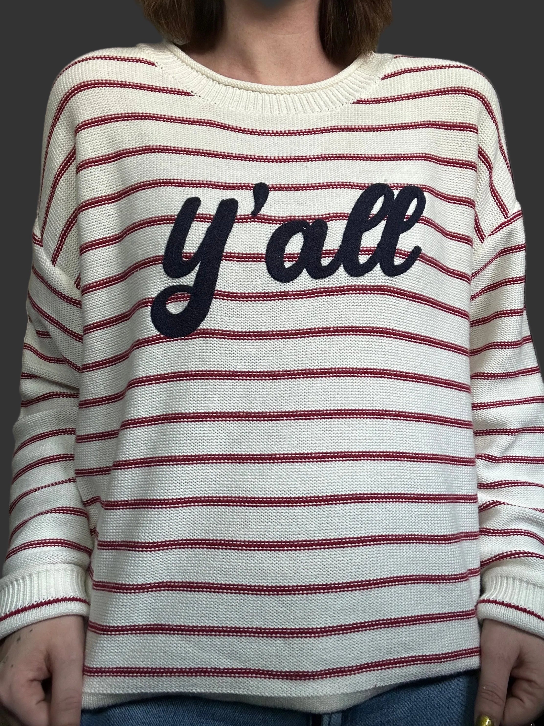 Ya’ll Striped Sweater