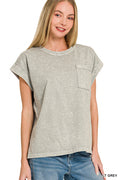 Halo Snow Washed Cuffed Short Sleeve