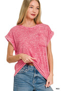 Halo Snow Washed Cuffed Short Sleeve