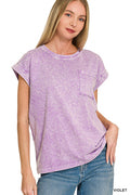 Halo Snow Washed Cuffed Short Sleeve