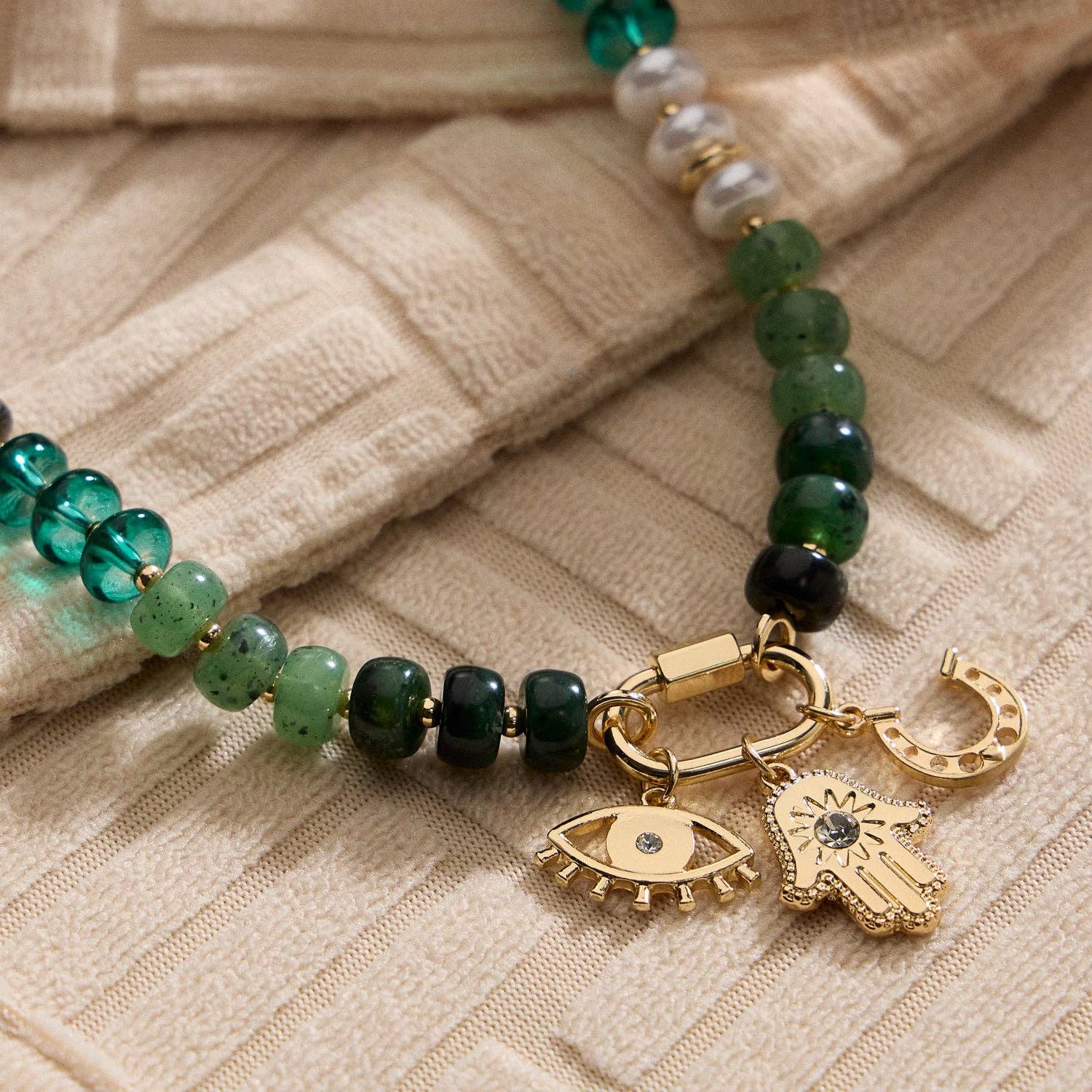 Charm Trio Beaded Necklace