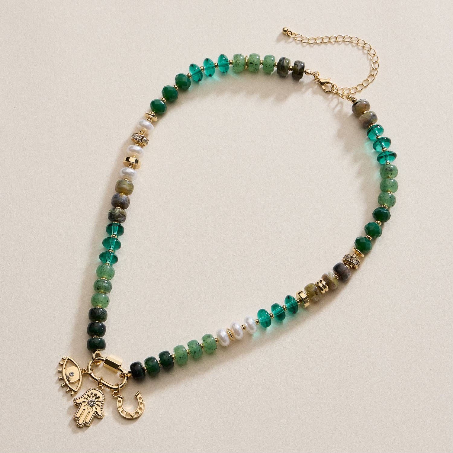 Charm Trio Beaded Necklace